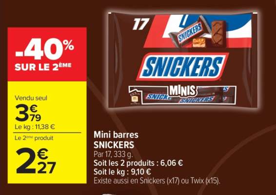 Mini barres SNICKERS