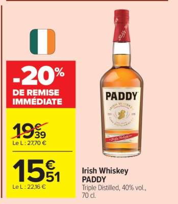 IRISH WHISKEY "PADDY"