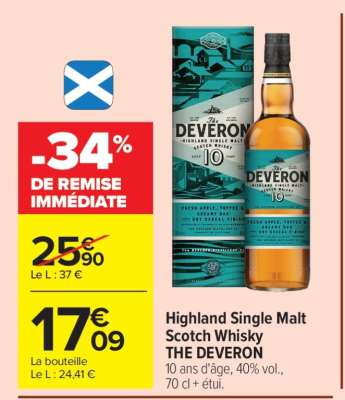 Highland Single Malt Scotch Whisky THE DEVERON