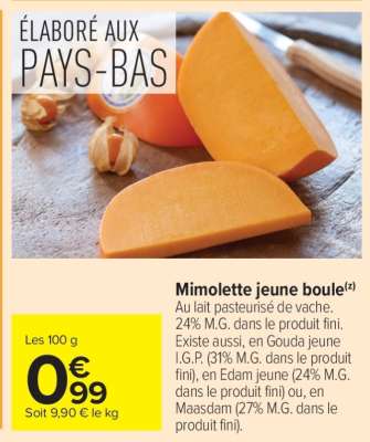 Mimolette jeune boule