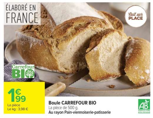 Boule CARREFOUR BIO