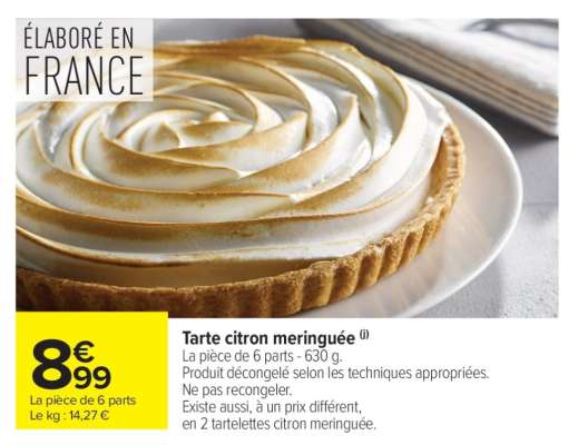 Tarte citron meringuée
