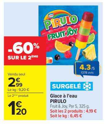 GLACE À L'EAU 'PIRULO'