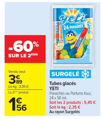 Tubes glacés YETI