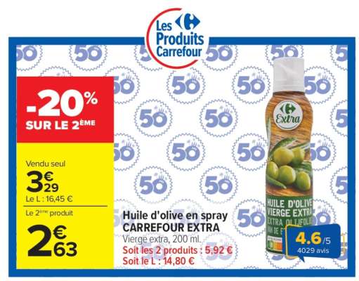 Huile d'olive en spray CARREFOUR EXTRA