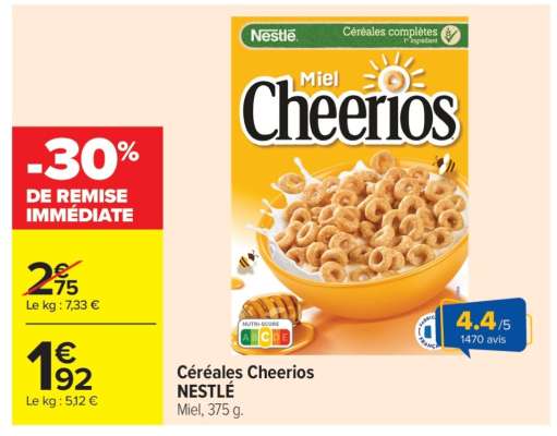 Céréales Cheerios NESTLÉ