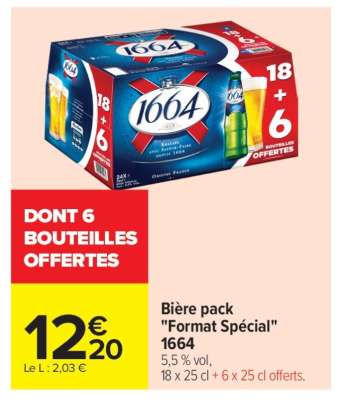 Bière pack "Format Spécial" 1664