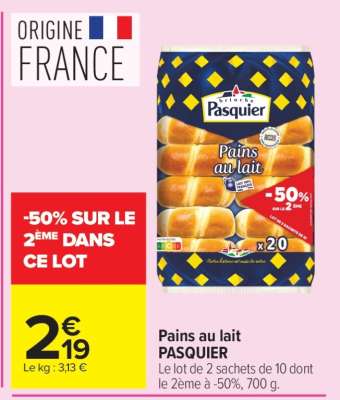 Pains Au Lait Pasquier