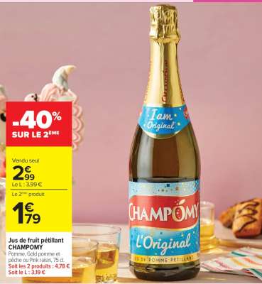 Jus de fruit pétillant CHAMPOMY
