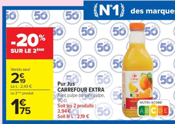 Pur jus CARREFOUR EXTRA