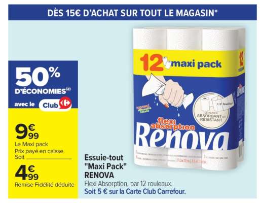 Essuie-tout 'Maxi Pack' RENOVA