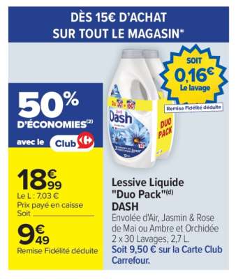 Lessive Liquide "Duo Pack" DASH