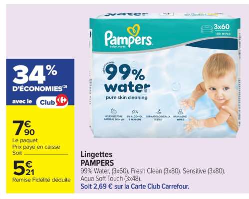 Lingettes Pampers