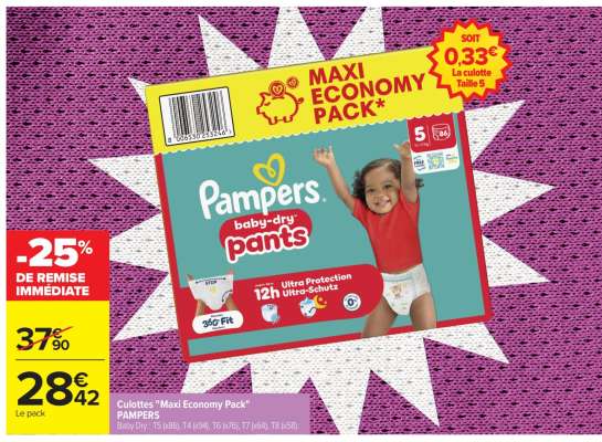 Culottes Maxi Economy Pack PAMPERS