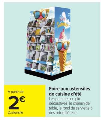 Foire aux ustensiles de cuisine d'été