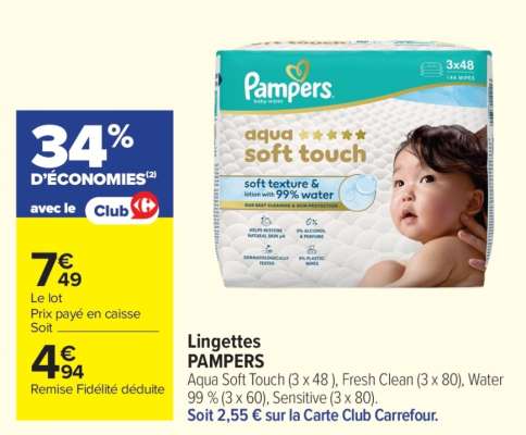 Lingettes Pampers