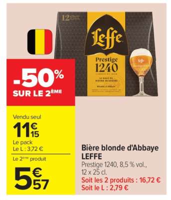Bière blonde d'Abbaye LEFFE