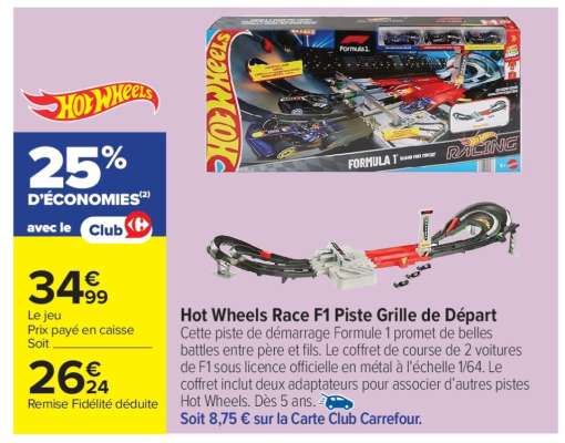 Hot Wheels Race F1 Piste Grille de Départ