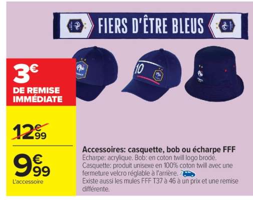 Accessoires : casquette, bob ou écharpe FFF