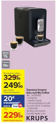 Expresso broyeur bleu nuit My Coffee