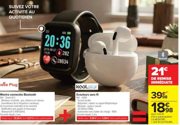 Montre connectée bluetooth