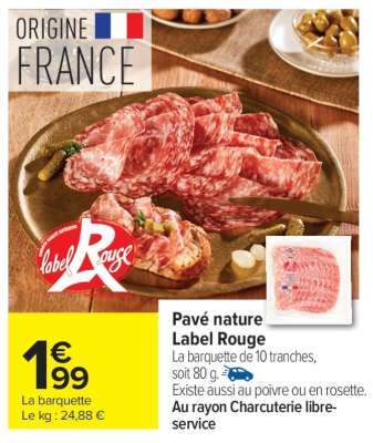 Pavé nature Label Rouge