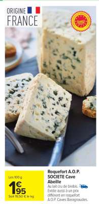 Roquefort A.O.P. SOCIETE Cave Abeille