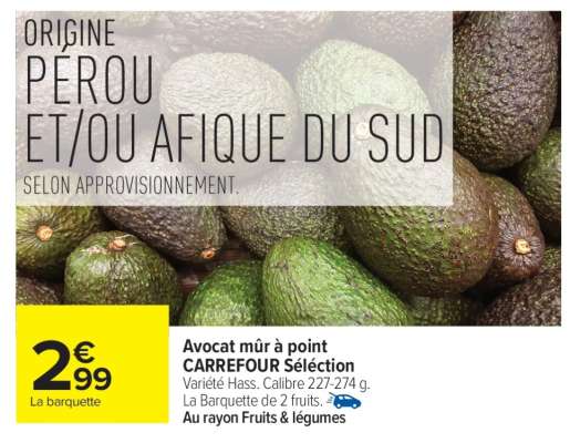 Avocat mûr à point CARREFOUR Sélection