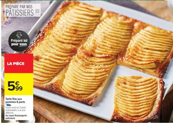 Tarte fine aux pommes 6 parts