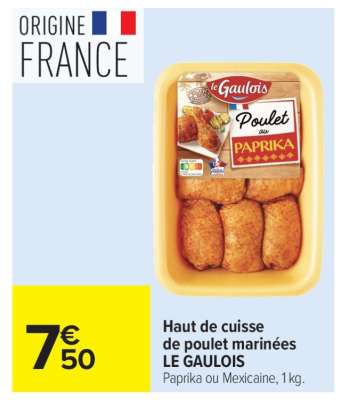 Haut de cuisse de poulet marinées LE GAULOIS