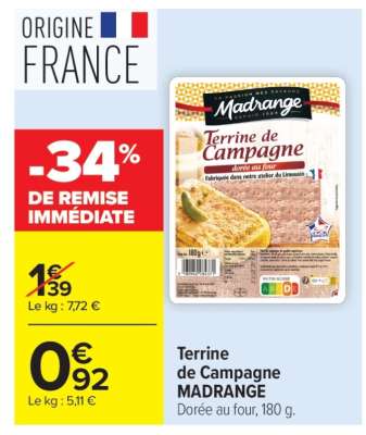 Terrine De Campagne Madrange