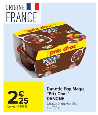 Danette Pop Magix "Prix Choc"