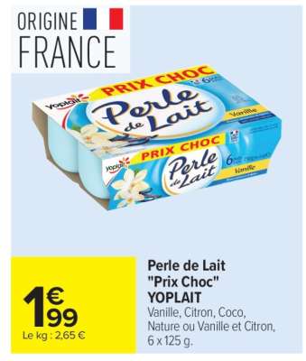 Perle de Lait "Prix Choc" YOPLAIT