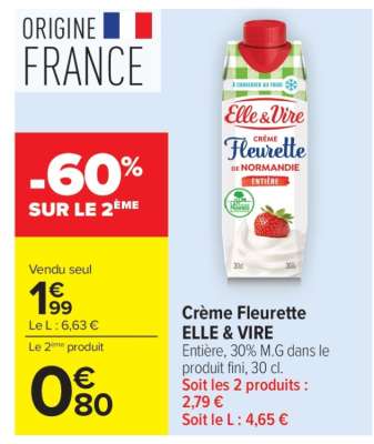Crème Fleurette ELLE & VIRE