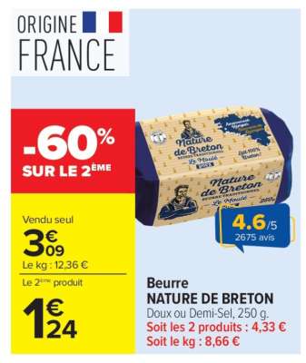 Beurre NATURE DE BRETON