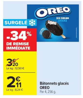 Bâtonnets glacés OREO