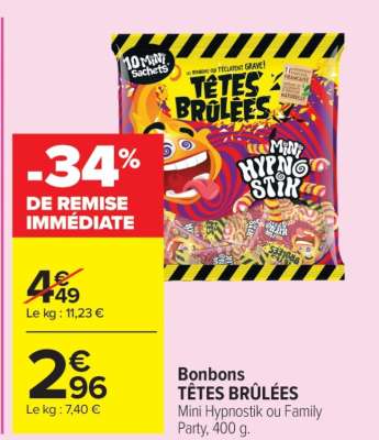 BONBONS "TÊTES BRÛLÉES"
