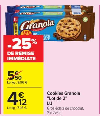 Cookies Granola "Lot de 2"