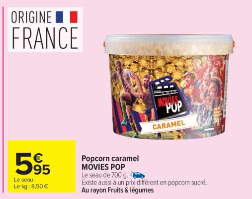 Popcorn caramel MOVIES POP