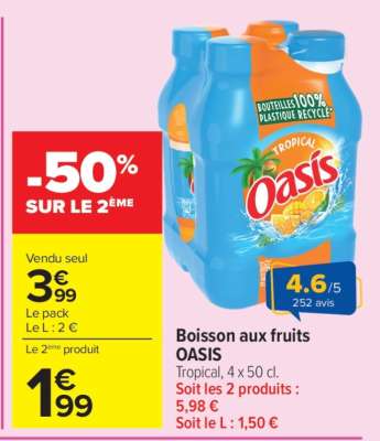 BOISSON AUX FRUITS 'OASIS'