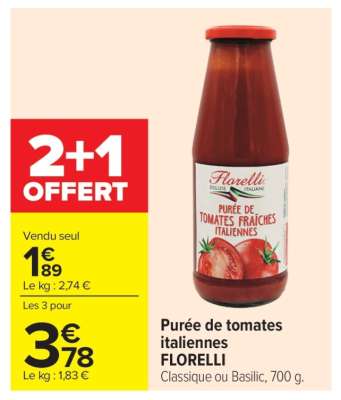 Purée de tomates italiennes FLORELLI