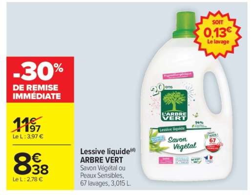 Lessive liquide ARBRE VERT