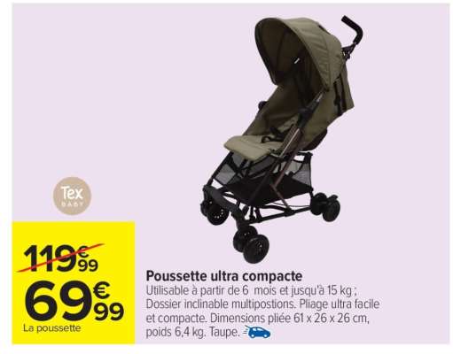 Poussette ultra compacte