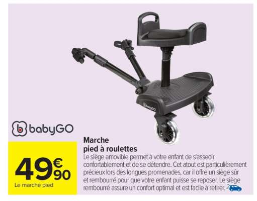 Marche pied à roulettes