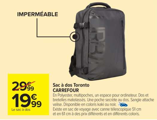 Sac à dos Toronto CARREFOUR