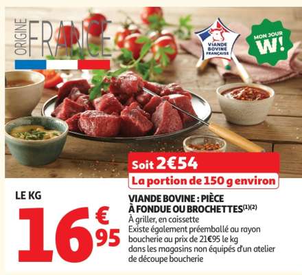 Viande Bovine : Pièce À Fondue Ou Brochettes