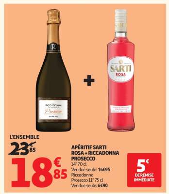APÉRITIF SARTI ROSA + RICCADONNA PROSECCO