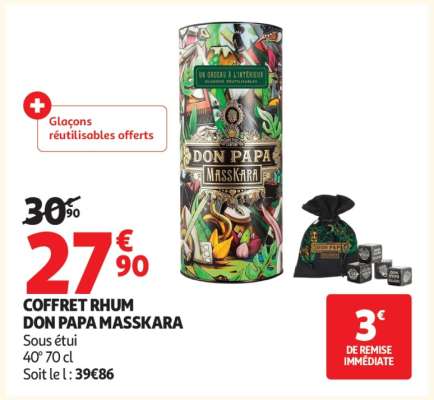 Coffret Rhum Don Papa Masskara