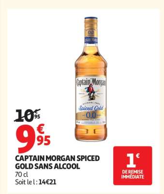CAPTAIN MORGAN SPICED GOLD SANS ALCOOL