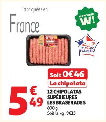 12 Chipolatas Supérieures Les Brasérades